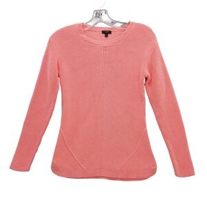 Talbots Petite‎ Pink Pima Cotton Knit Crewneck Sweater XS